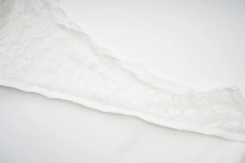 Ootddress Lace Patchwork See-Through Crop top For Women Fashion Sexy Long Sleeve Slim Patchwork Cropped Y2k Top Female Clothes Tee