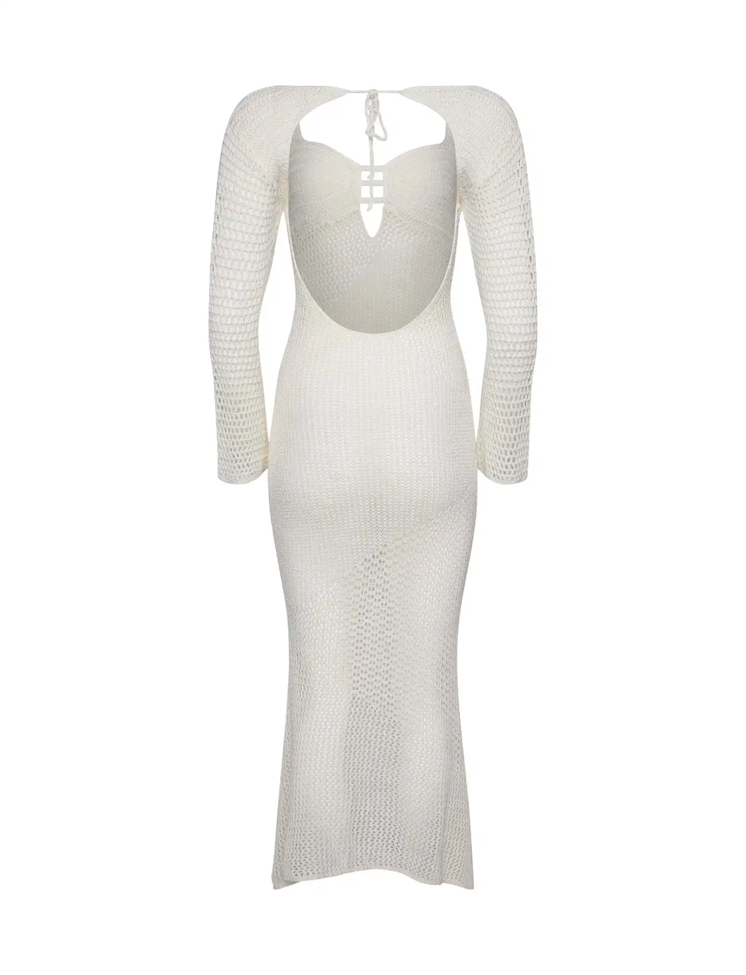 Ootddress Hollow Out Knit See-Through Maxi Dress Female Patchwork Backless Lace-Up Slim Fashion Beach Holiday Knitwear Women Dress 15 Ootddress Hollow Out Knit See-Through Maxi Dress Female Patchwork Backless Lace-Up Slim Fashion Beach Holiday Knitwear Women Dress