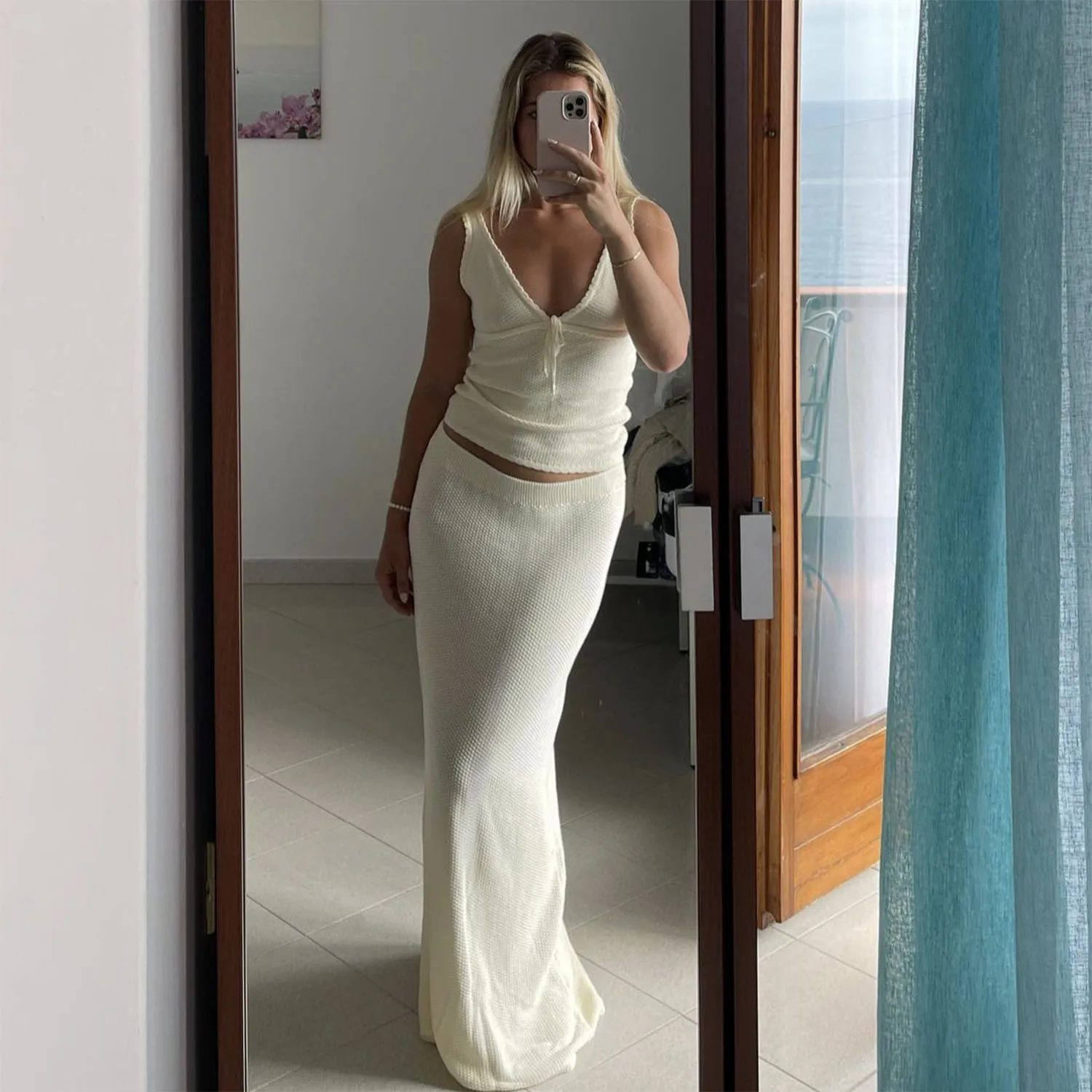 Ootddress Contrast Lace-Up Backless Tank Top For Women Summer Fashion V-Neck Cropped Y2k Top Vest Strapless Slim Female Tank Top New