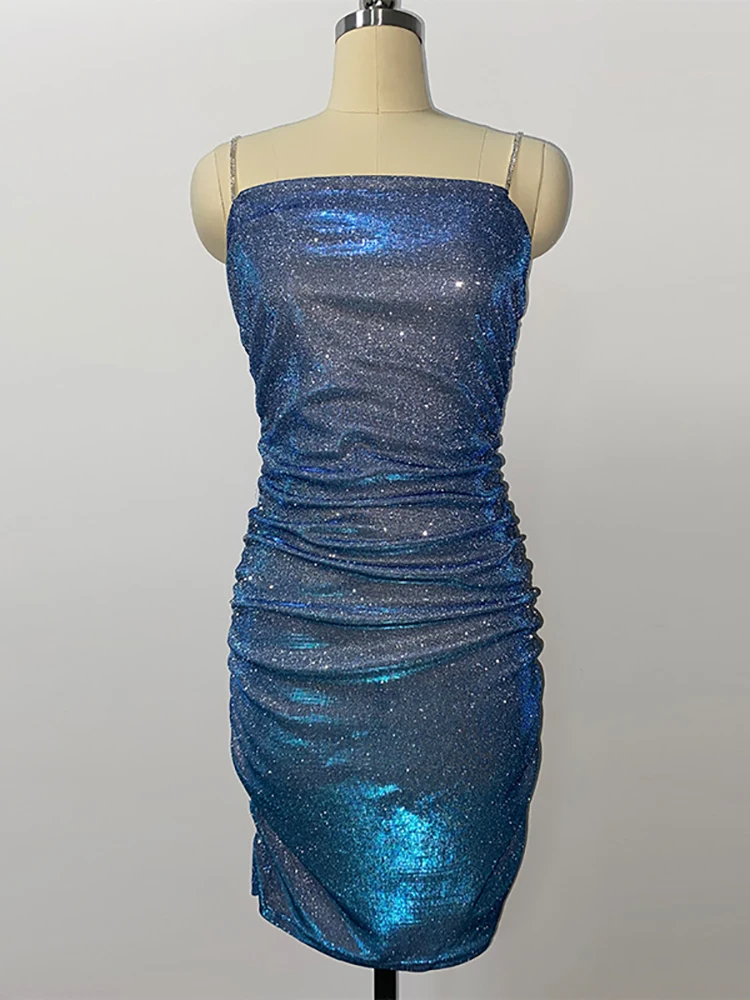 Ootddress Sparkly Party Dress Women Rhinestone Straps Pleated Sexy Bodycon Mini Dresses Elegant Ladies Sleeveless Evening Vestidos 16 Ootddress Sparkly Party Dress Women Rhinestone Straps Pleated Sexy Bodycon Mini Dresses Elegant Ladies Sleeveless Evening Vestidos