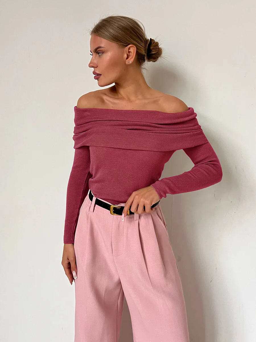 Ootddress Off-Shoulder Sexy Knit Pullover Sweater For Women Mesh See-Through Long Sleeve Backless Y2k Top Fashion Knitwear Pullover 17 Ootddress Off-Shoulder Sexy Knit Pullover Sweater For Women Mesh See-Through Long Sleeve Backless Y2k Top Fashion Knitwear Pullover