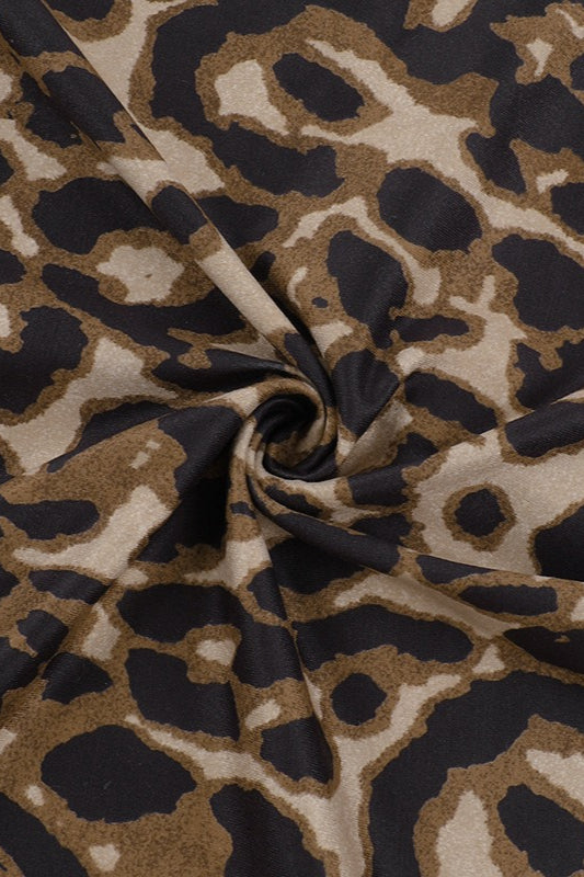 Print Crew Neck Tank Bodycon Mini Dress