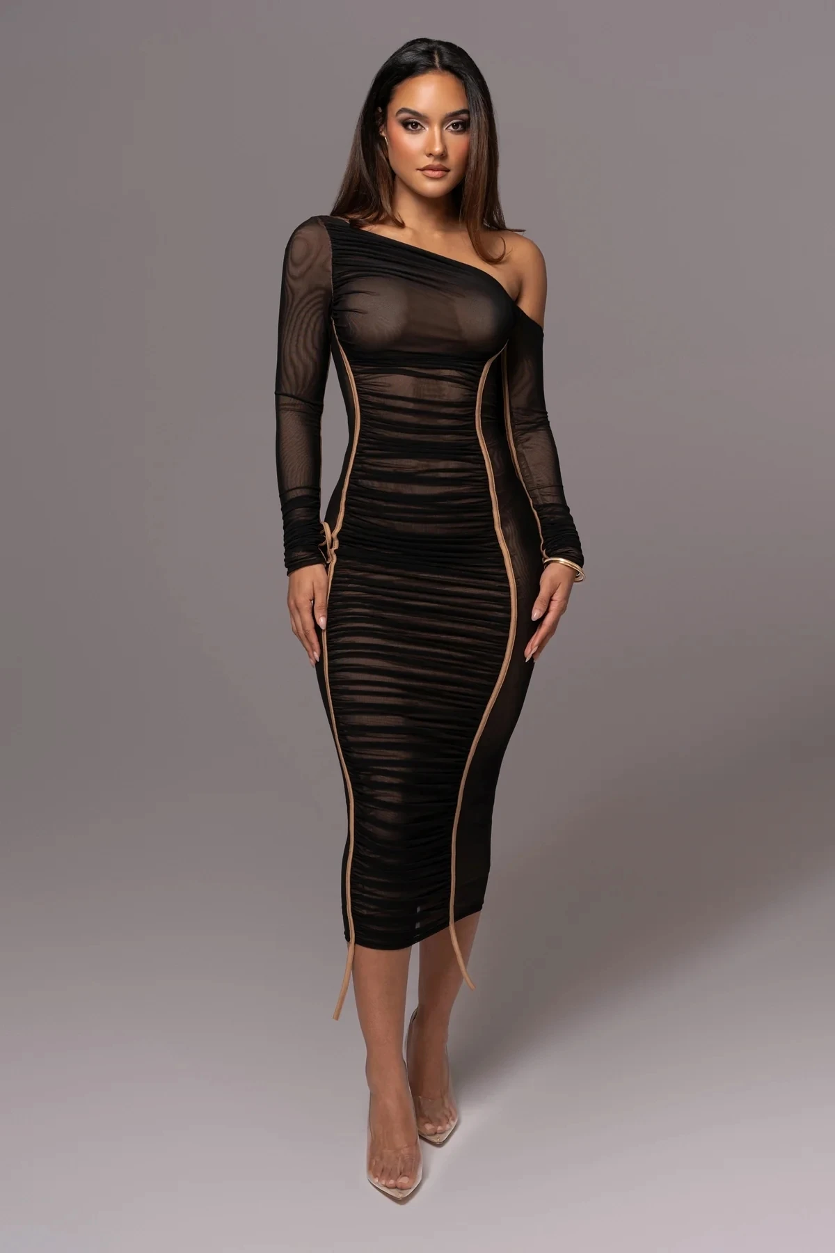 PRODUCT-JAN11-TEXTURESTONES2-2_1200x1800.webp - 副本.jpg Ootddress Elegant Long Sleeved Mesh Patchwork Dress For Women Elastic Tight Double Layered Vestidos Sheath Party Evening Dress
