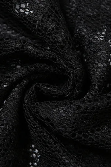 Deep V-Neck Keyhole Cutout Spaghetti Strap Floral Lace Column Maxi Dress