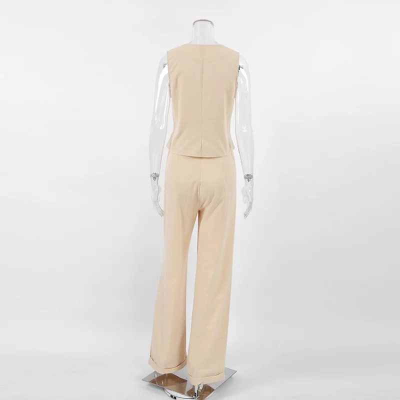 Ootddress Loose Pant Sets Woman High Waist Baggy Casual Trouser Suit For Women Summer V Neck Vest 2 Piece Suits Womens Outfits 2025 9 Ootddress Loose Pant Sets Woman High Waist Baggy Casual Trouser Suit For Women Summer V Neck Vest 2 Piece Suits Womens Outfits 2025
