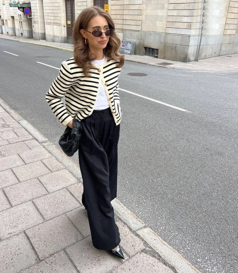 Ootddress Knitted Shorts 2 Piece Sets Womens Outfits Casual Loose Cardigan Sweater Woman Winter Street High Waist Short Suits Women