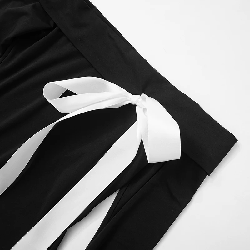 Ootddress Black One Shoulder Backless Long Sleeve Slim Fit Bow Embellished Package Hip Dress Hottie Sweety Girls Autumn Wearing