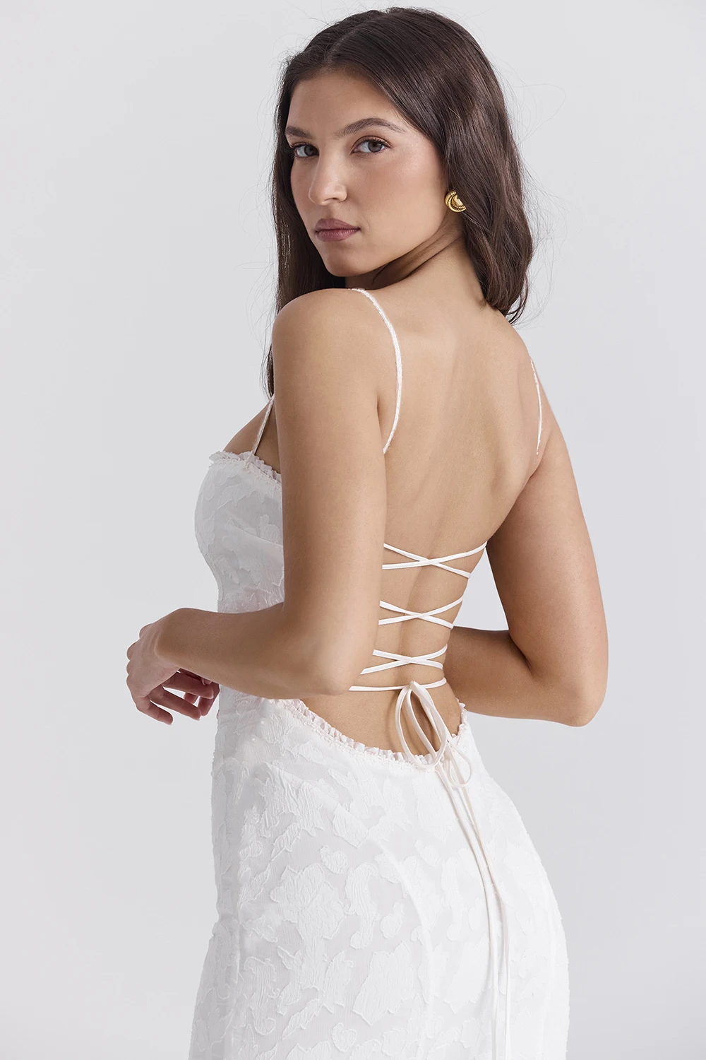 Ootddress-Women's Sexy Sleeveless Lace Patchwork Backless Bodycon Maxi Dress, Elegant Party Club Evening Dress, Summer