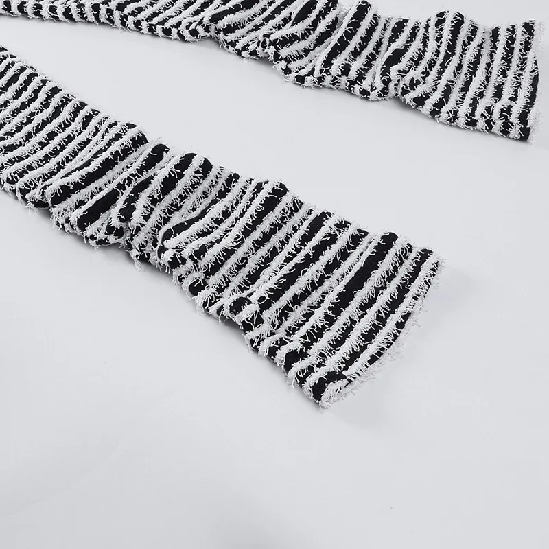 Ootddress New Stacked Leggings Pants Ladies Casual Contrast Color Black And White Sweatpants Y2k Streetwear Hem Flare Women's Pants