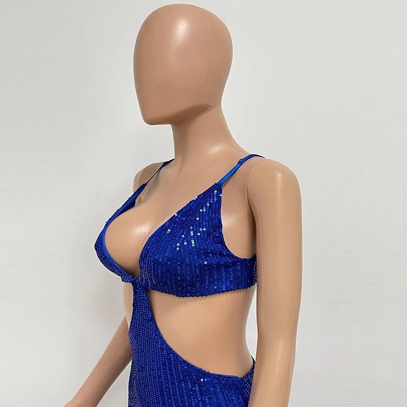 Sexy Hollow High Waist Slit Evening Dress Fashion Sequined Backless Sleeveless Elegant Party Dresses Solid Long Graduation Dress 46 Sexy Hollow High Waist Slit Evening Dress Fashion Sequined Backless Sleeveless Elegant Party Dresses Solid Long Graduation Dress