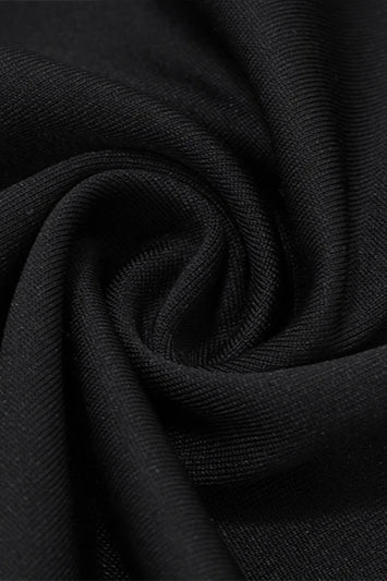 One-Shoulder Rosette Applique Ruched Bodycon Maxi Dress