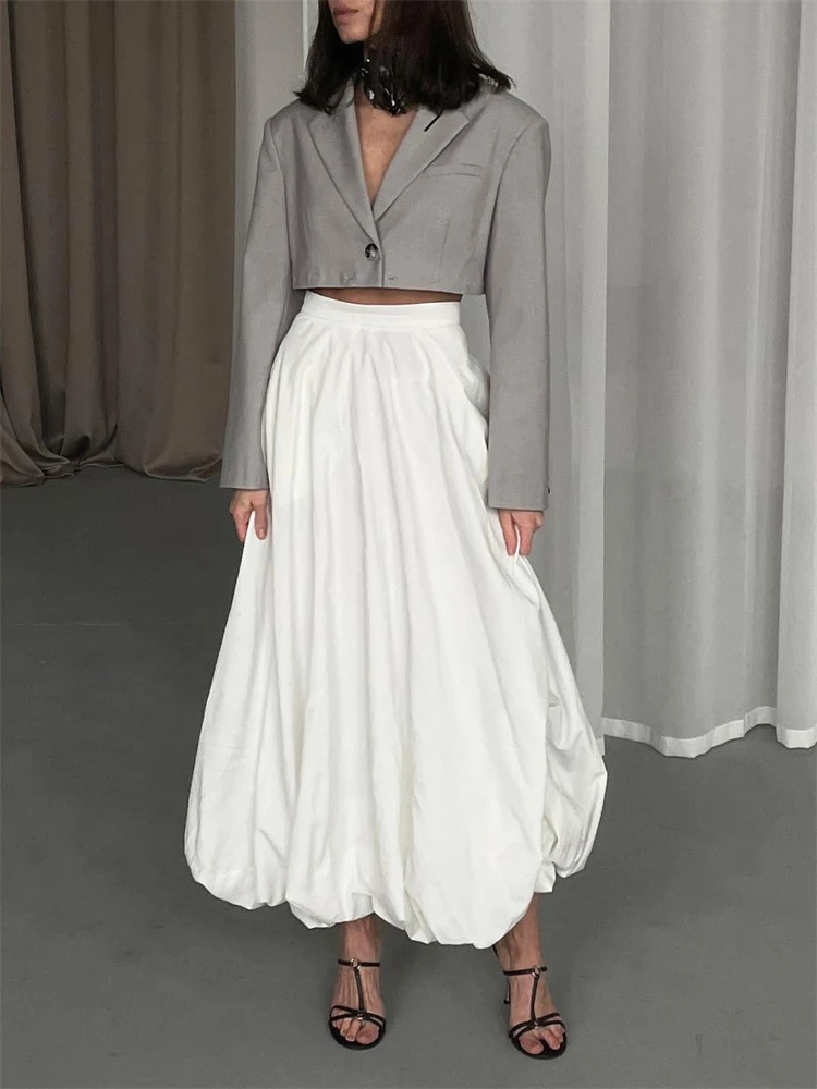Ootddress Silk Satin White Maxi Skirt Long Ruffled Pleated Skirts Elegant Lantern Pants A-Line Silk Long Skirts For Women 2025 New 7 Ootddress Silk Satin White Maxi Skirt Long Ruffled Pleated Skirts Elegant Lantern Pants A-Line Silk Long Skirts For Women 2025 New