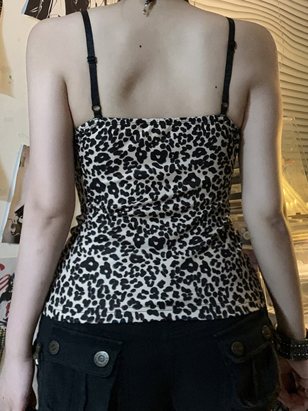 Contrast Color V-Neck Shows Slimming Breast Shape Cami Top