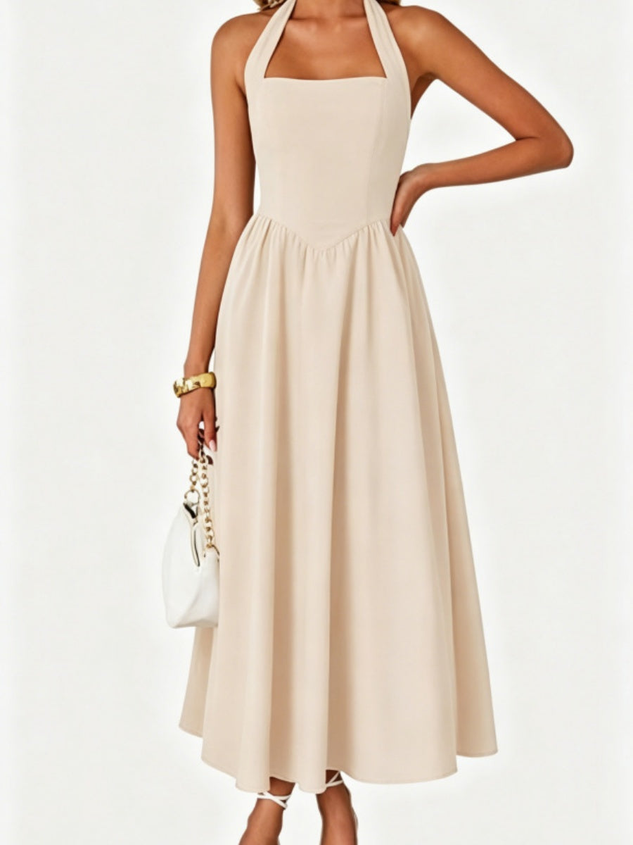 Camisoles Halter Backless Temperament Maxi Dresses