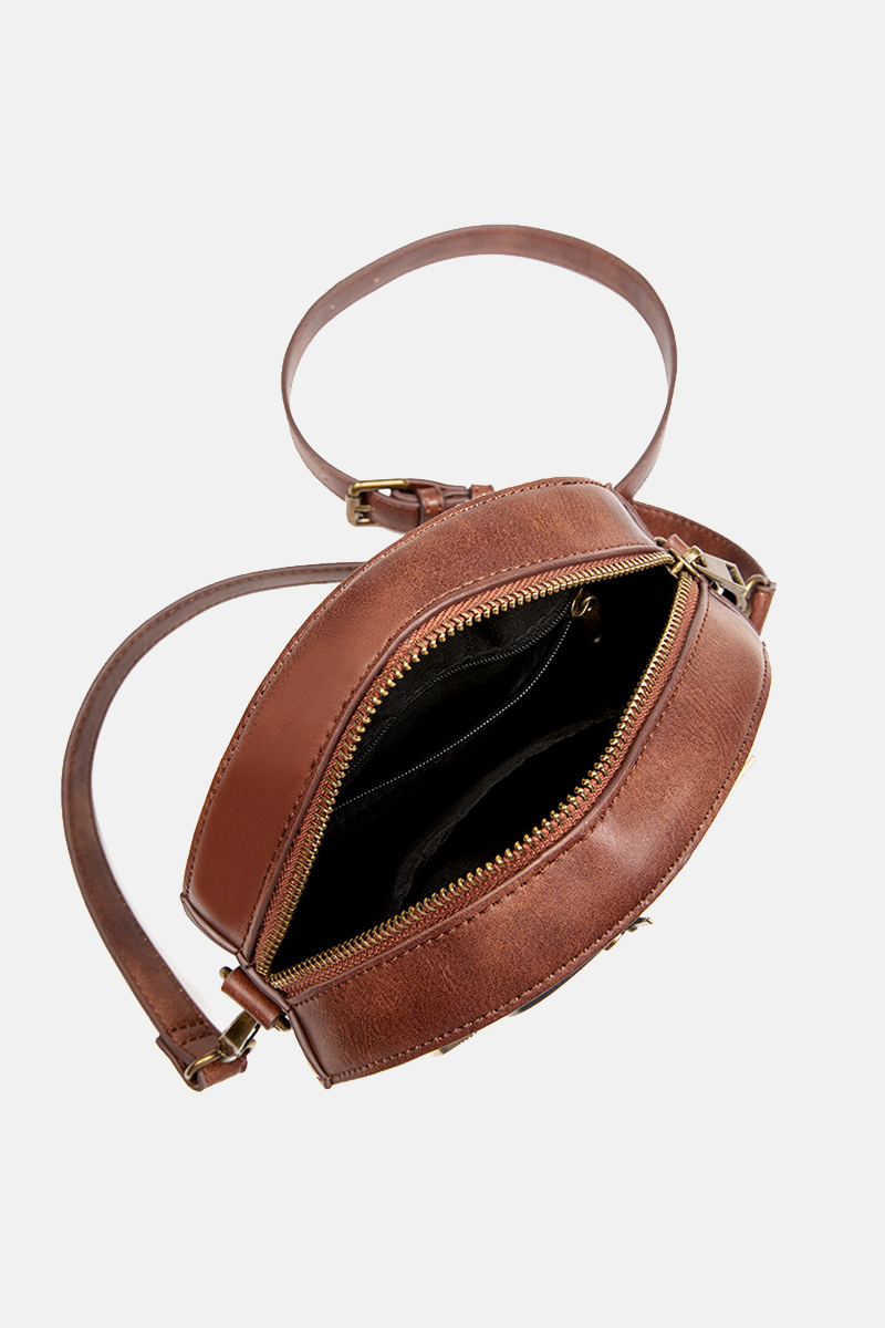 Vintage Punk Patchwork Rivets Metal Accessories Decoration Bags