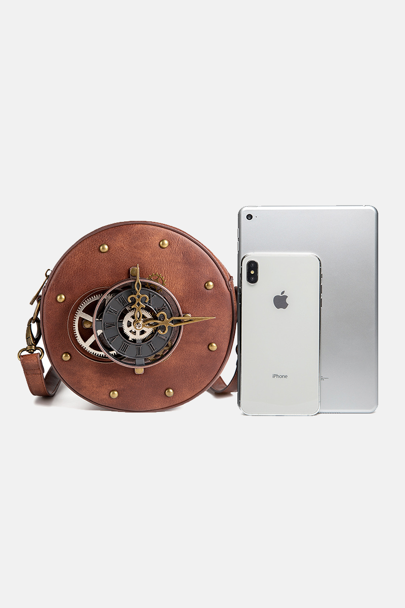 Vintage Punk Patchwork Rivets Metal Accessories Decoration Bags