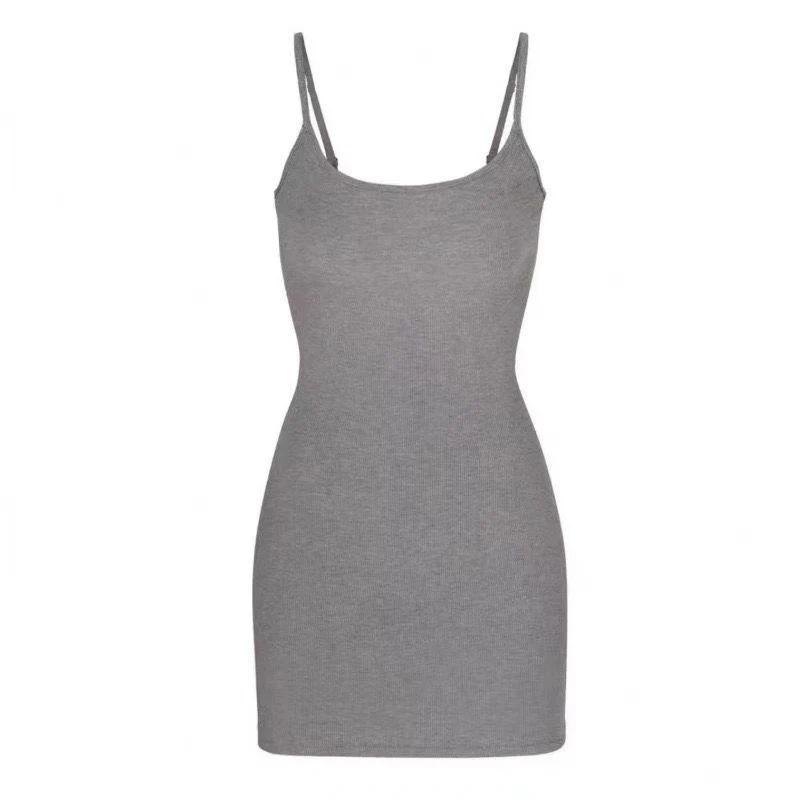 Summer New Solid Color Sundress Sexy Spaghetti Strap Camisole Mini Dress Women Club Party Dresses Bodycon Sleeveless Dress Black 16 Summer New Solid Color Sundress Sexy Spaghetti Strap Camisole Mini Dress Women Club Party Dresses Bodycon Sleeveless Dress Black