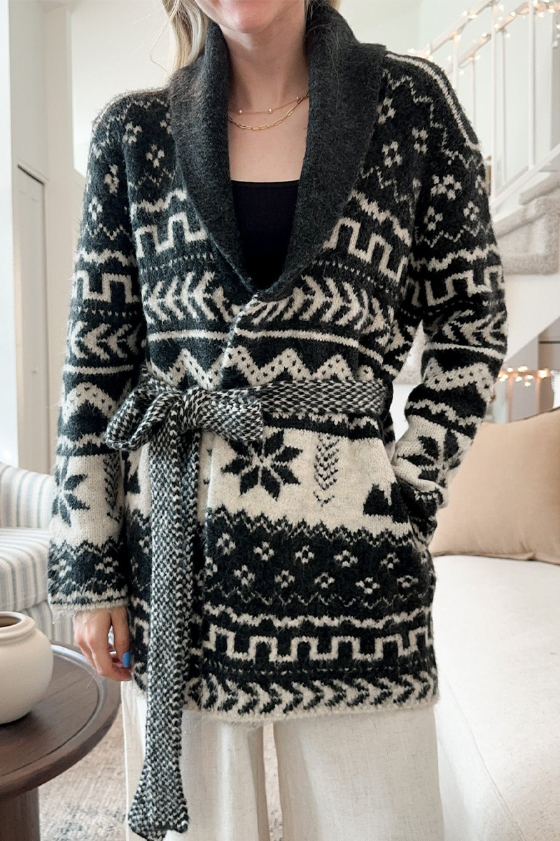 Casual Snowflakes Pocket Lace Up Turndown Collar Outerwear Casual Snowflakes Pocket Lace Up Turndown Collar Outerwear