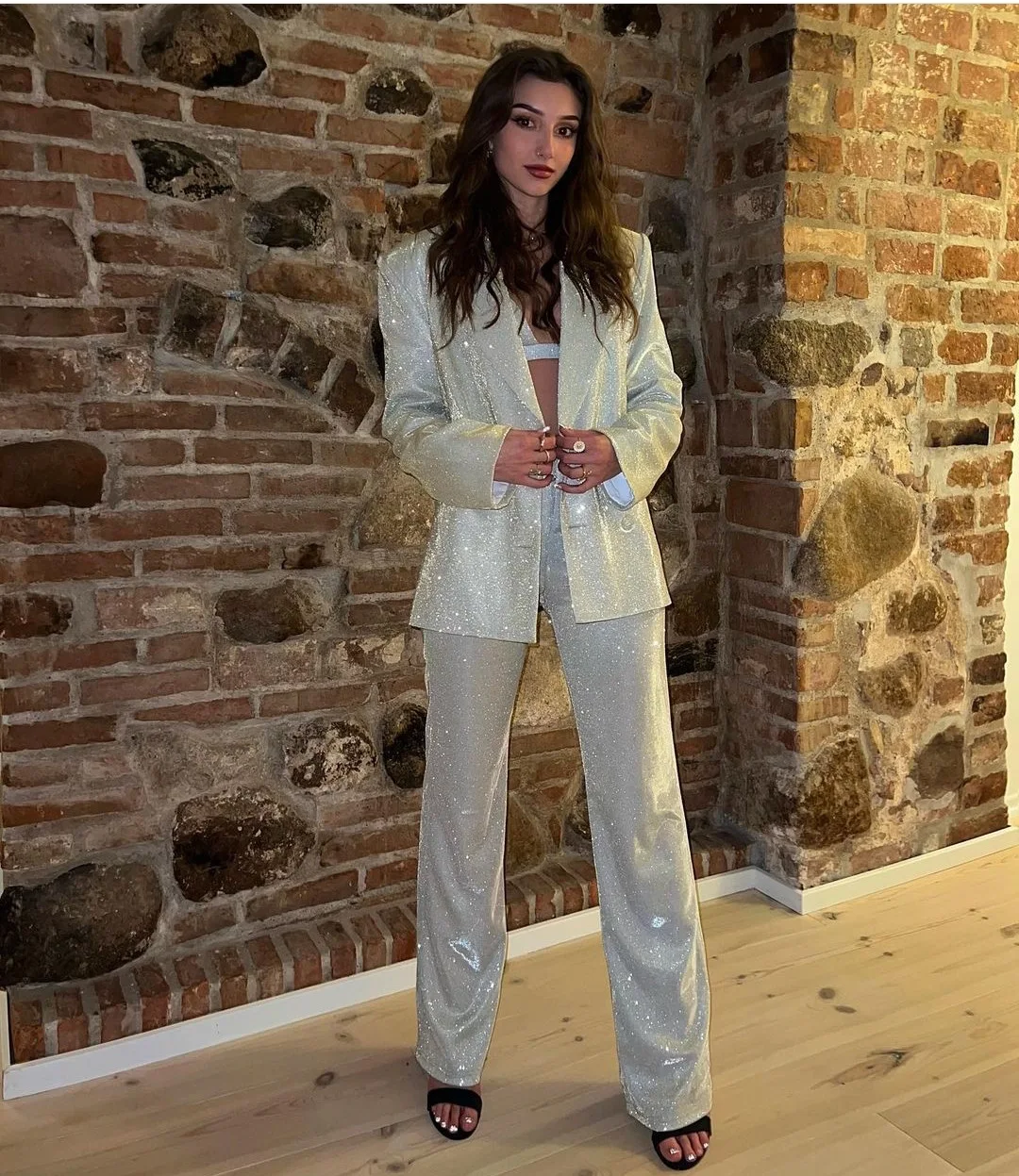 Ootddress Party Sliver Glitter Three Piece Blazer Sets For Women Fashion Clubwear Sparkly Bra And Pants 2 Piece Mathcing Set New 36 Ootddress Party Sliver Glitter Three Piece Blazer Sets For Women Fashion Clubwear Sparkly Bra And Pants 2 Piece Mathcing Set New