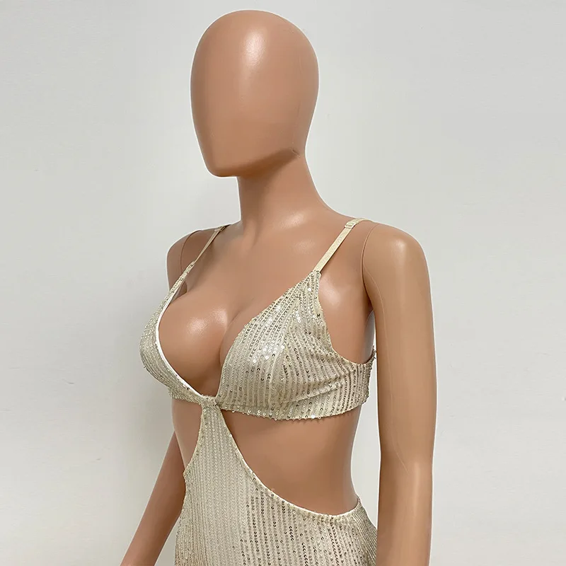 Sexy Hollow High Waist Slit Evening Dress Fashion Sequined Backless Sleeveless Elegant Party Dresses Solid Long Graduation Dress 70 Sexy Hollow High Waist Slit Evening Dress Fashion Sequined Backless Sleeveless Elegant Party Dresses Solid Long Graduation Dress