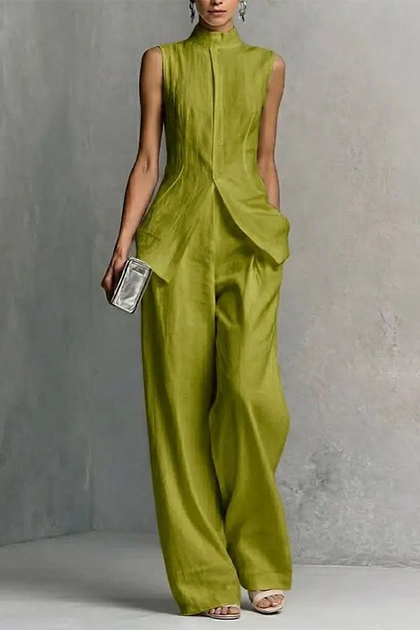 Soren Sleeveless Tailored Trouser Two-Piece Set