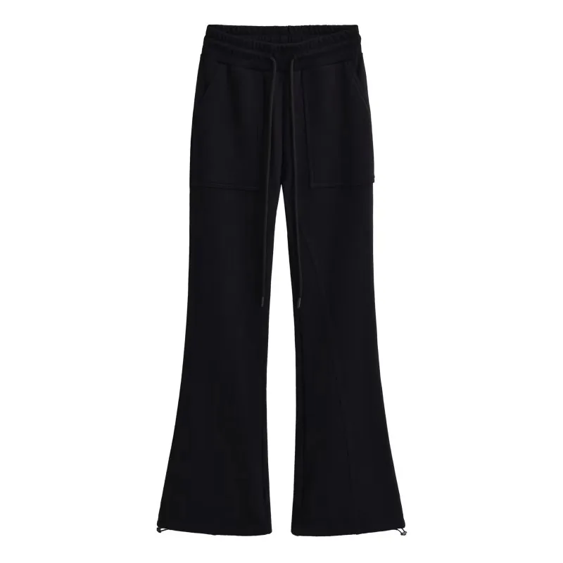 Ootddress Lace Up Loose Cargo Pants Women High Waist Fashion Pocket Baggy Sweatpants Women's Solid Streetweat Woman Autumn 2025 New