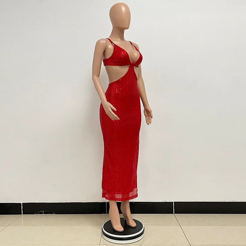 Sexy Hollow High Waist Slit Evening Dress Fashion Sequined Backless Sleeveless Elegant Party Dresses Solid Long Graduation Dress 51 Sexy Hollow High Waist Slit Evening Dress Fashion Sequined Backless Sleeveless Elegant Party Dresses Solid Long Graduation Dress