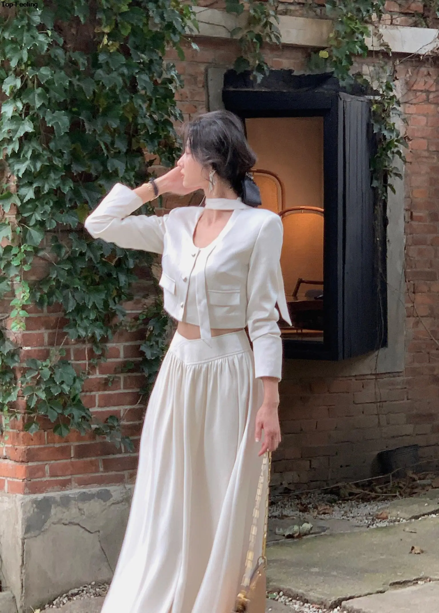 Autumn New Elegant Skirt 2 Piece Sets for Women's Korean Fashion Button Blazer High Waist A-line Skirts Suit Y2k Outfits Clothes 24 Autumn New Elegant Skirt 2 Piece Sets for Women's Korean Fashion Button Blazer High Waist A-line Skirts Suit Y2k Outfits Clothes