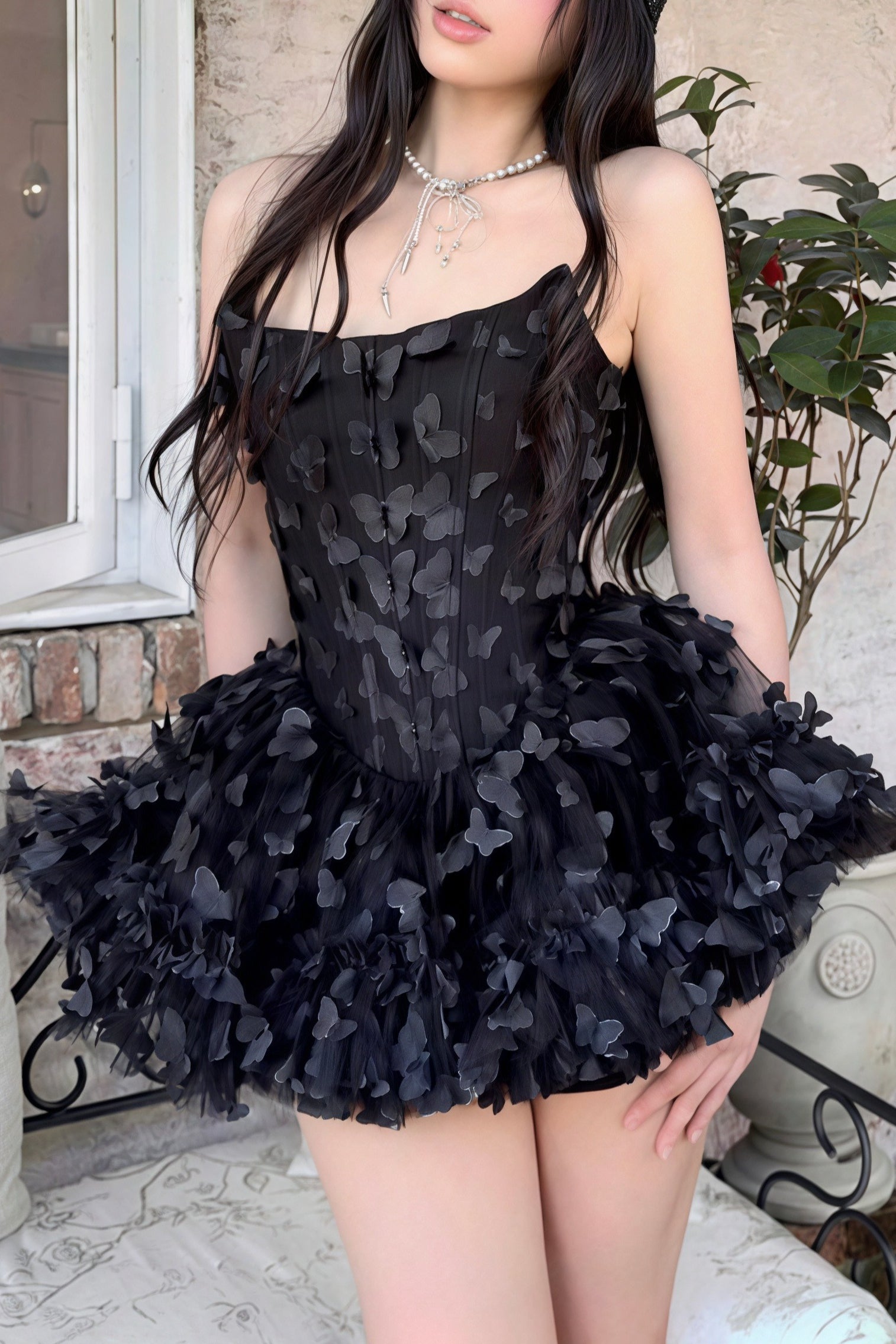 Corset Bow Bustier Mini Dress