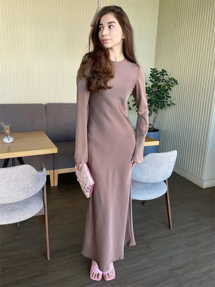 Ootddress Stain Slim Maxi Dresses For Women Elegant Solid Party Evening Dress Women's High Waist Luxury Femme Autumn Fashion Dress 18 Ootddress Stain Slim Maxi Dresses For Women Elegant Solid Party Evening Dress Women's High Waist Luxury Femme Autumn Fashion Dress