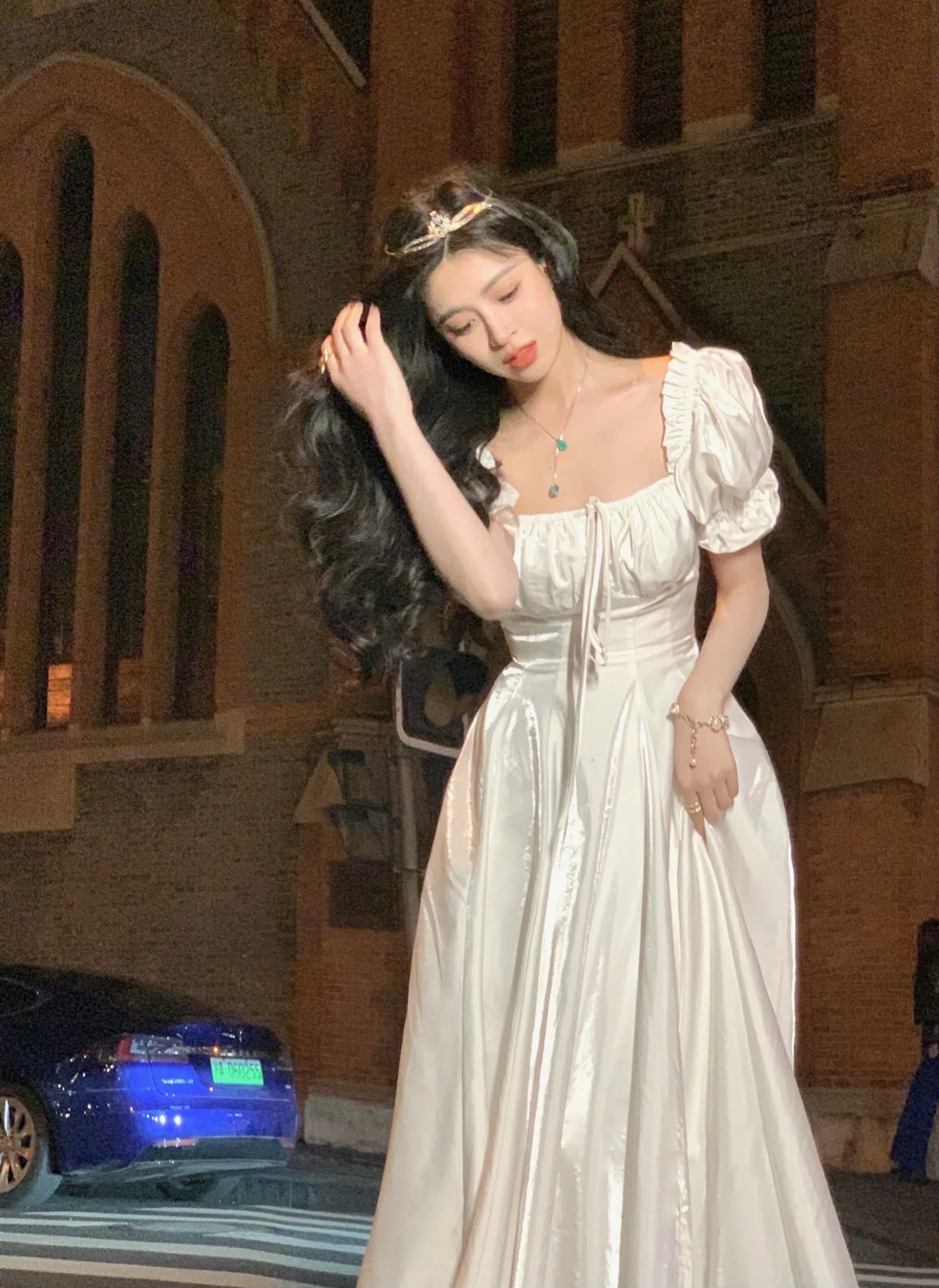 Elegant Evening Party Dress Women 2025 Spring Summer Prom Robe Vestidos Korean A-line Princess Romantic Graduation Dresses New