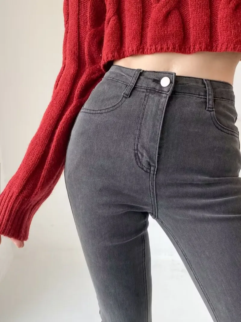 Ootddress Flare Jeans Women Summer Streetwear Bodycon Long Denim Pants 2025 Blue Elastic Fashion Y2K Trousers High Waisted Jeans