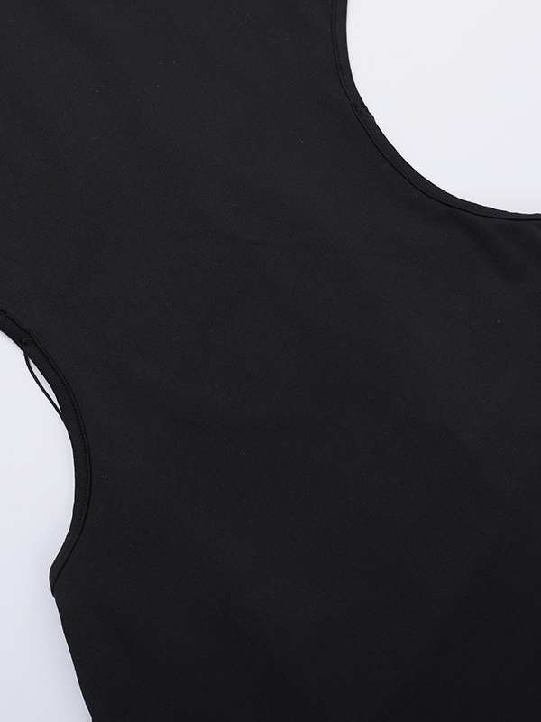 Backless Maxi Dress For Women - Butterfly Detail Mock Neck Black Bodycon Long Dress - Summer Night Out Clubwear 2026
