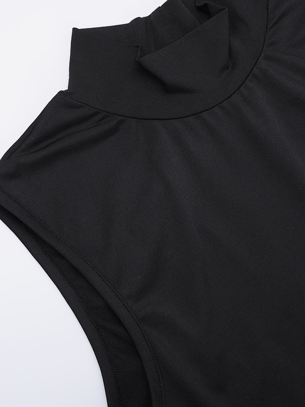 Backless Maxi Dress For Women - Butterfly Detail Mock Neck Black Bodycon Long Dress - Summer Night Out Clubwear 2026