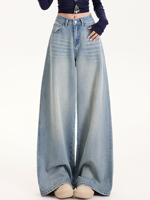 Tencel Loose Wide Leg Boyfriend Jeans