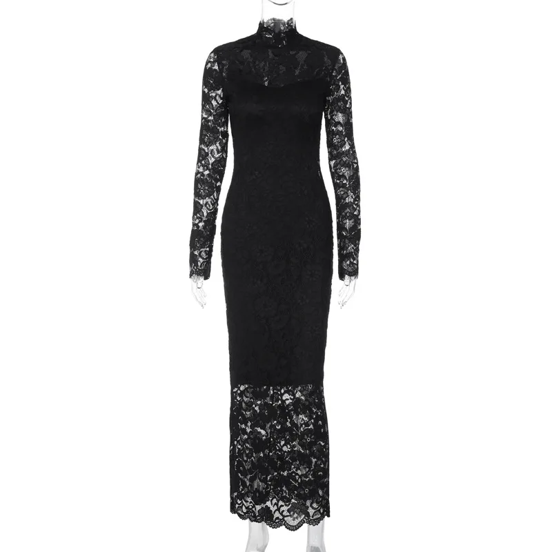 Ootddress Elegant Long Sleeved Lace Patchwork Women Long Dress Summer New Fashion Sexy Slim Fit Bodycon Party Evening Dress 9 Ootddress Elegant Long Sleeved Lace Patchwork Women Long Dress Summer New Fashion Sexy Slim Fit Bodycon Party Evening Dress