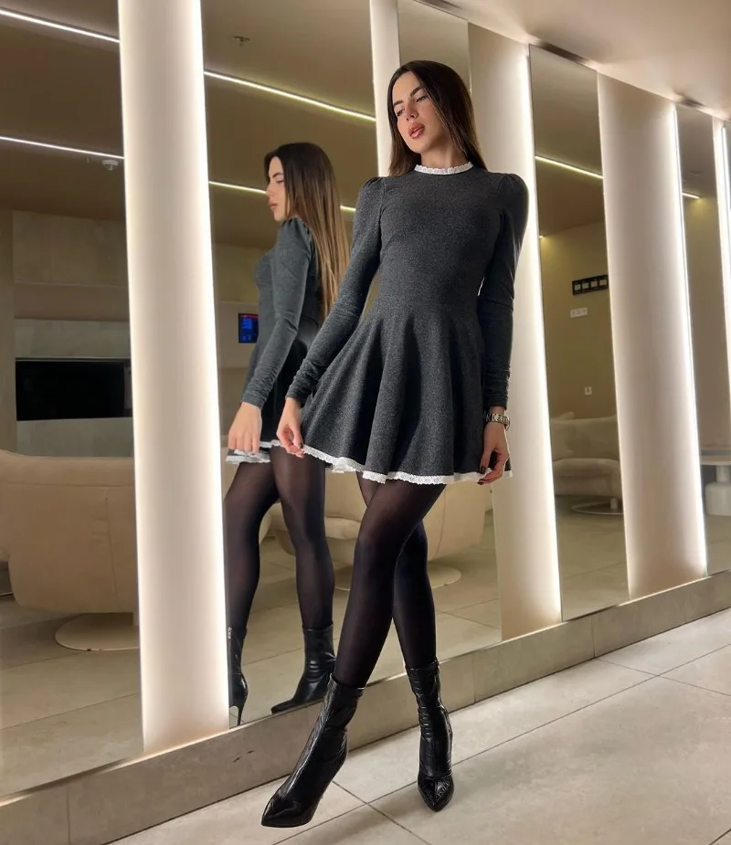 Ootddress Splice Lace Mini Dress For Women High Waist Slim Elegant Dresses Femme Wedding Retro Temperament Dress Womens Clothes New 17 Ootddress Splice Lace Mini Dress For Women High Waist Slim Elegant Dresses Femme Wedding Retro Temperament Dress Womens Clothes New