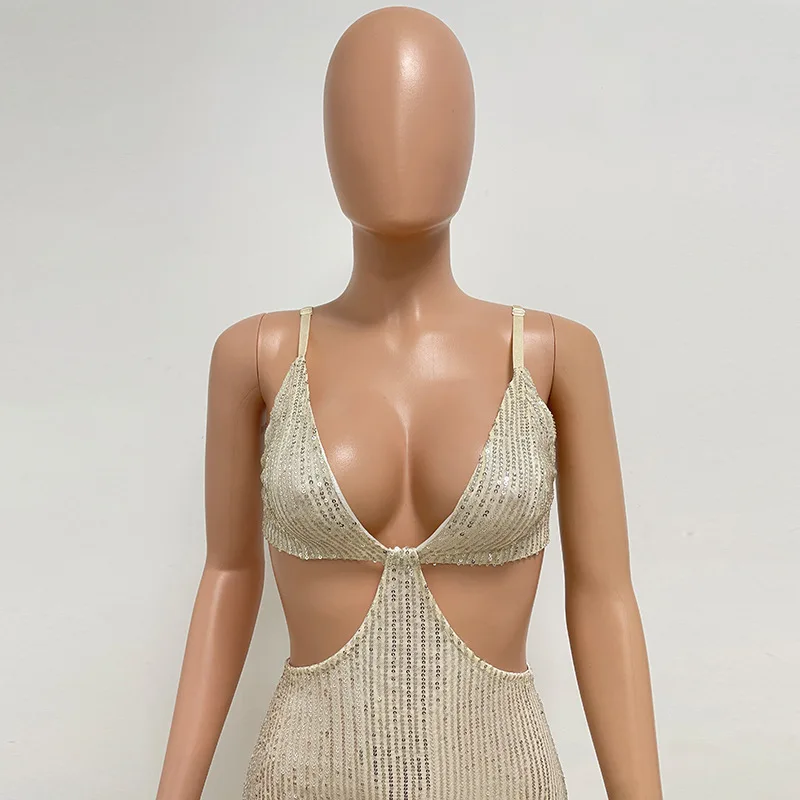 Sexy Hollow High Waist Slit Evening Dress Fashion Sequined Backless Sleeveless Elegant Party Dresses Solid Long Graduation Dress 69 Sexy Hollow High Waist Slit Evening Dress Fashion Sequined Backless Sleeveless Elegant Party Dresses Solid Long Graduation Dress