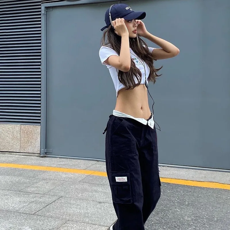 Ootddress Harajuku Vintage Cargo Pants Women Low Waist Casual Wide Legs Long Pants Femme Hippie Straight Y2k Pants Trousers 2025 11 Ootddress Harajuku Vintage Cargo Pants Women Low Waist Casual Wide Legs Long Pants Femme Hippie Straight Y2k Pants Trousers 2025