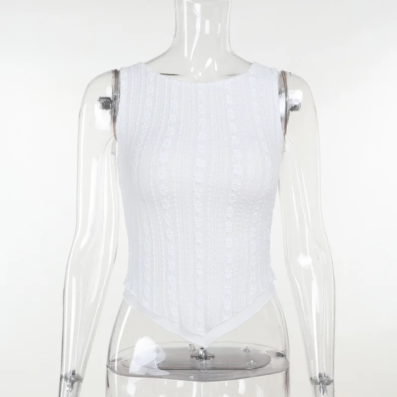 Ootddress Women's Casual Texture O Neck Tank Top Summer Sleeveless Irregular Hem Tee Shirts Slim Fit Going Out Holiday Female Tops 7 Ootddress Women's Casual Texture O Neck Tank Top Summer Sleeveless Irregular Hem Tee Shirts Slim Fit Going Out Holiday Female Tops