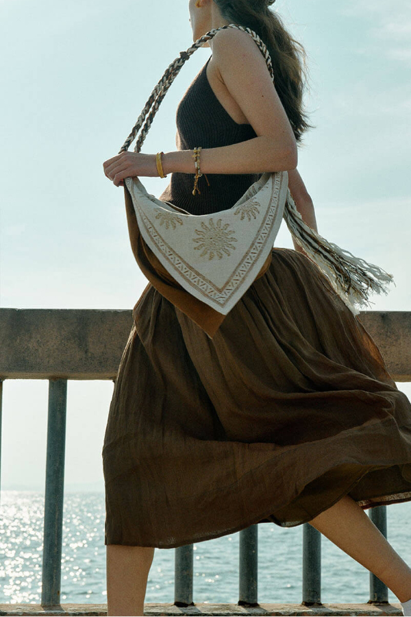 Bohemian Style Tassel Pendant Vacation Crossbody Bag