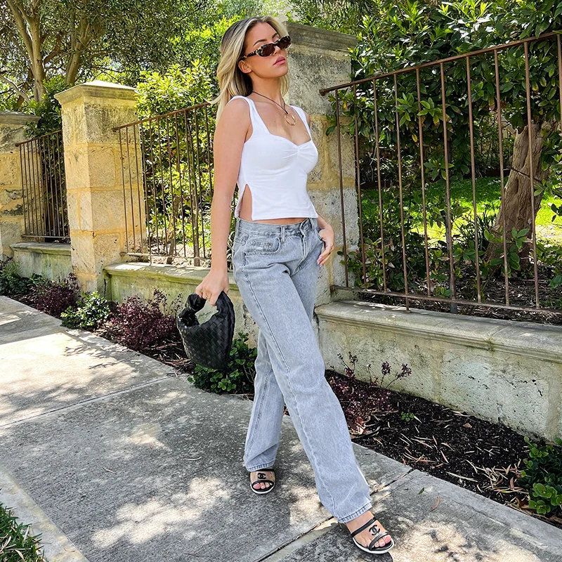 Square Collar Tank Women Slim Split Crop Tops Chic Backless Sleeveless Casual Camis Summer 2025 Y2K Double Layer 12 Square Collar Tank Women Slim Split Crop Tops Chic Backless Sleeveless Casual Camis Summer 2025 Y2K Double Layer