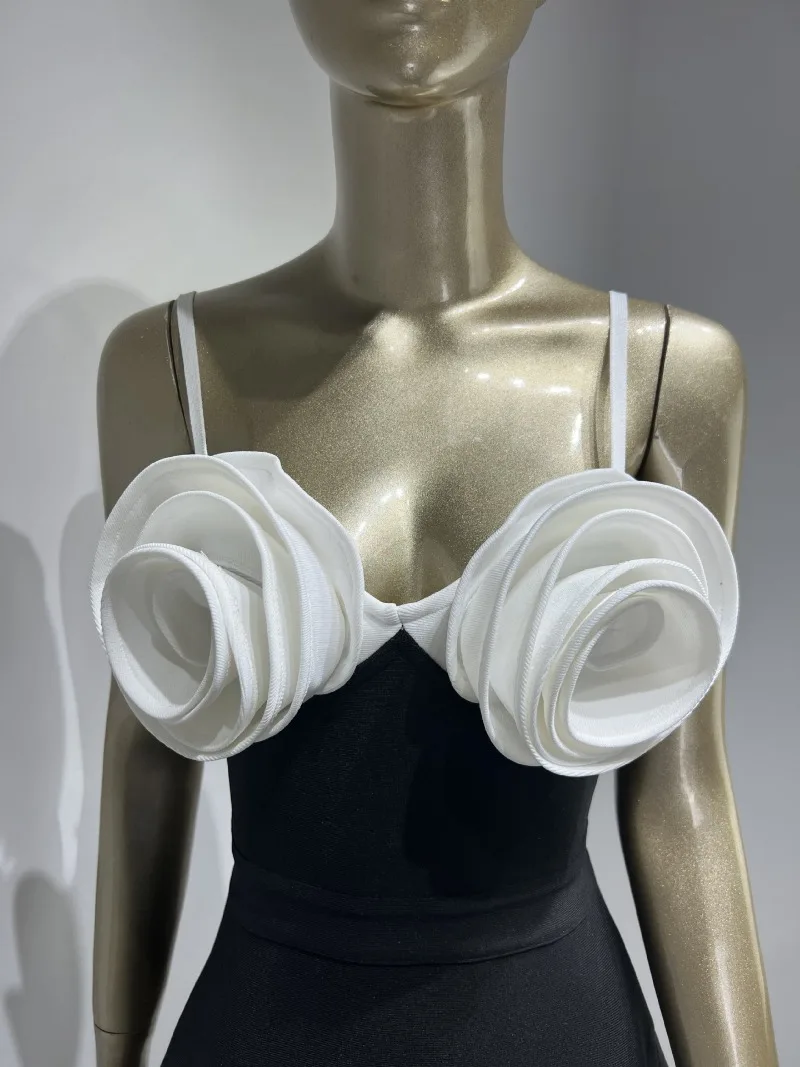 Ootddress Flower Sundress For Women Fashion Sleeveless Sexy Off Shoulder A-line Dresses Lady Party Elegant Evening Dress Female New