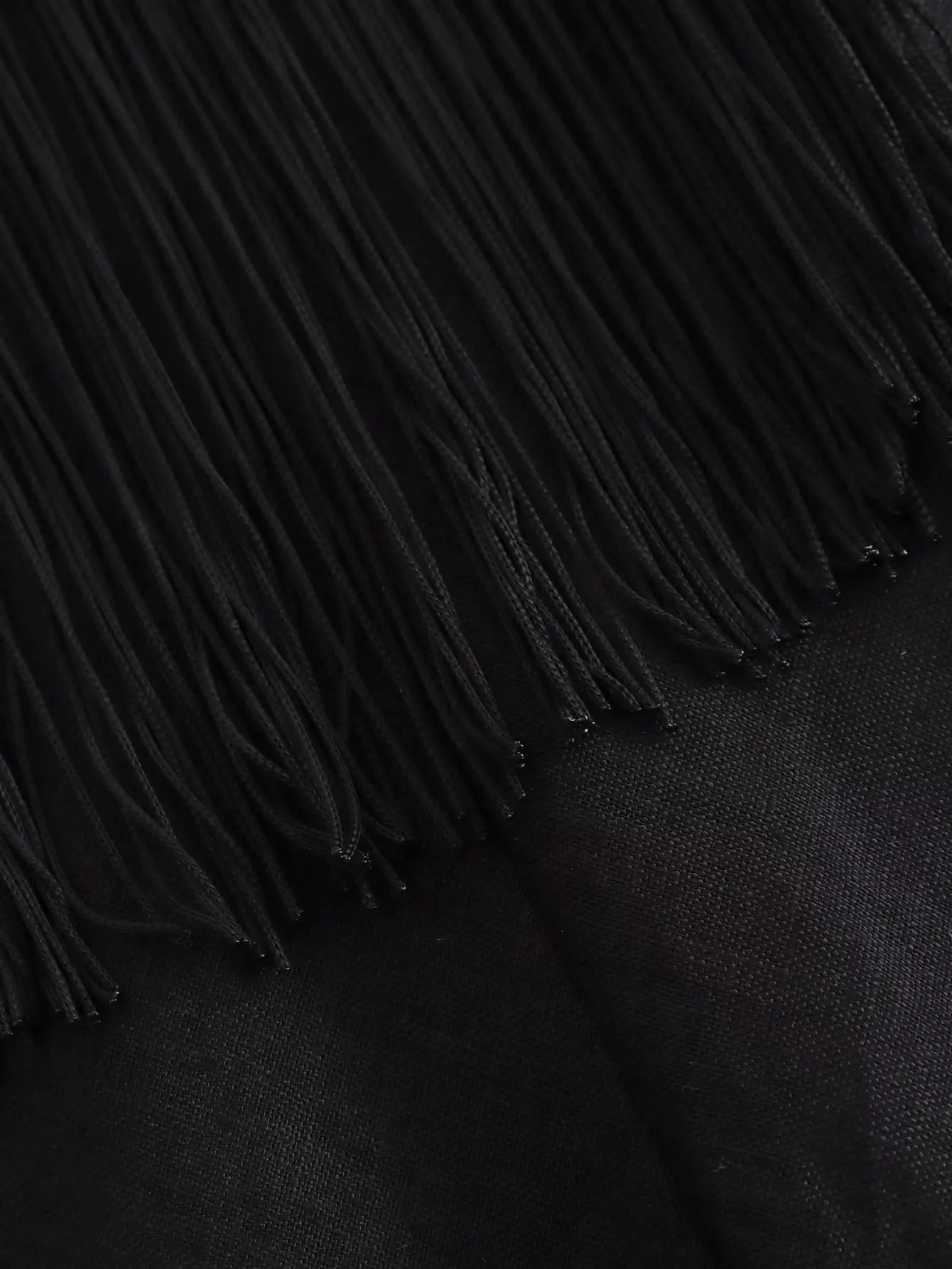 Ootddress Tassel Hollow Out Maxi Skirt Sets Female Black Summer Sexy 2 Piece-Set Backless Lace-Up Crop top And Long Skirt Outfits