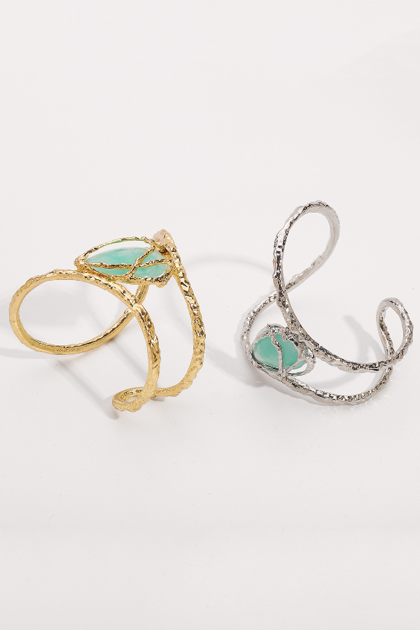 Fashionable Lava Texture Irregular Opening Bracelet