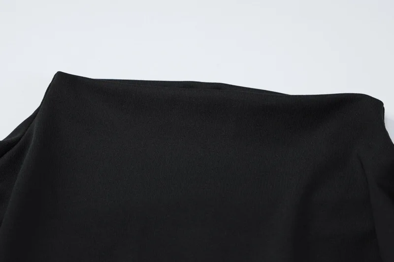 Ootddress Black Backless Slim Long Dress For Women High Split Fashion Long Sleeve Patchwork Party Dress Ladies Elegant Maxi Dress