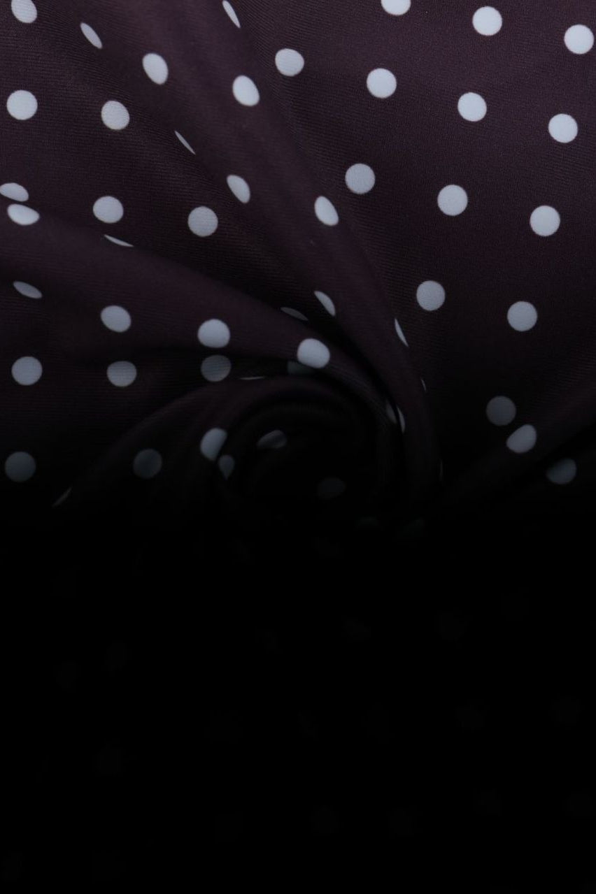 Black Polka Dot Cami Bodycon Maxi With Side Slit Dress