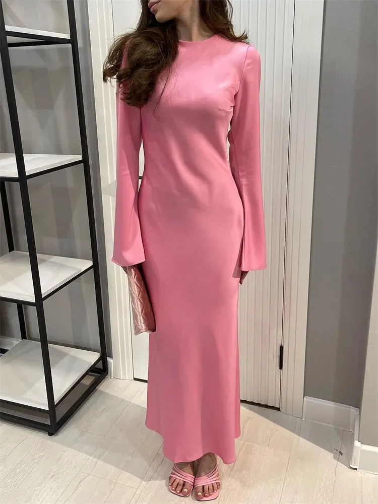 Ootddress Stain Slim Maxi Dresses For Women Elegant Solid Party Evening Dress Women's High Waist Luxury Femme Autumn Fashion Dress 12 Ootddress Stain Slim Maxi Dresses For Women Elegant Solid Party Evening Dress Women's High Waist Luxury Femme Autumn Fashion Dress