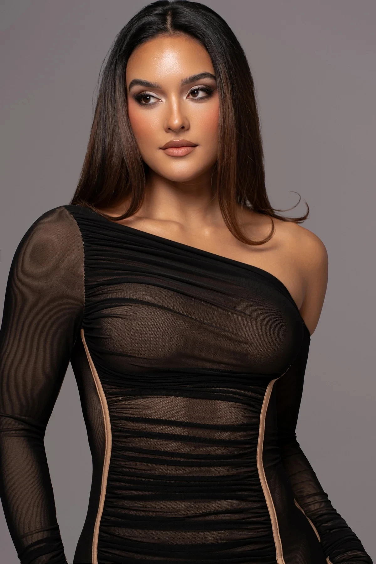 PRODUCT-JAN11-TEXTURESTONES2-6_1200x1800.webp - 副本.jpg Ootddress Elegant Long Sleeved Mesh Patchwork Dress For Women Elastic Tight Double Layered Vestidos Sheath Party Evening Dress
