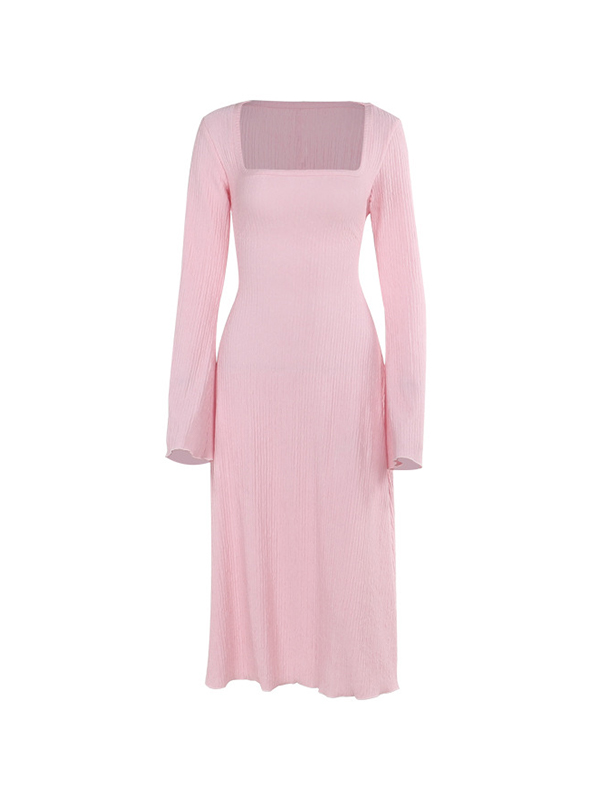 Elegant Slim-Fitting Long Sleeves Maxi Dresses